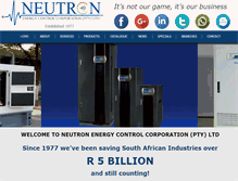 Tablet Screenshot of neutronenergy.co.za